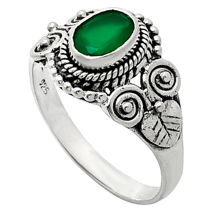Natural Green Onyx Ring size-7 R-1280 SDR243675