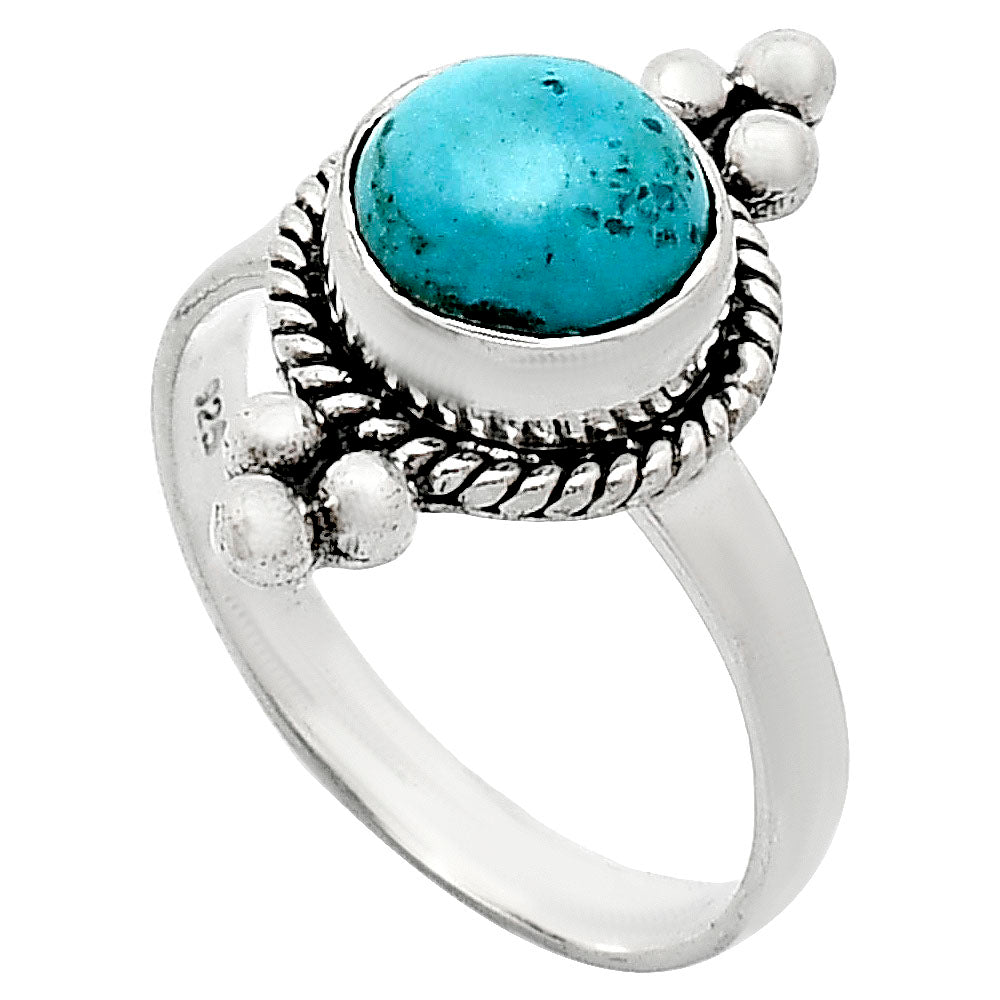 Natural Turquoise Nevada Aztec Mt Ring size-7.5 R-1127 SDR243754