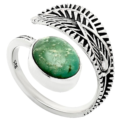 Adjustable - Natural Rare Turquoise Nevada Aztec Mt Ring size-6 R-1116 SDR243789