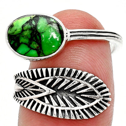Adjustable - Green Matrix Turquoise Ring size-8 R-1116 SDR243800