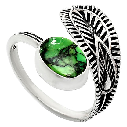 Adjustable - Green Matrix Turquoise Ring size-8 R-1116 SDR243800