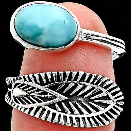 Adjustable - Larimar (Dominican Republic) Ring size-7.5 R-1116 SDR243817