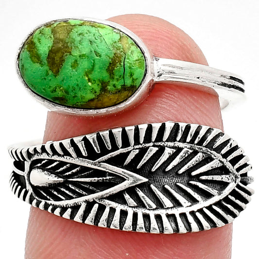 Adjustable Green Mohave Turquoise Ring size-7.5 R-1116 SDR243834
