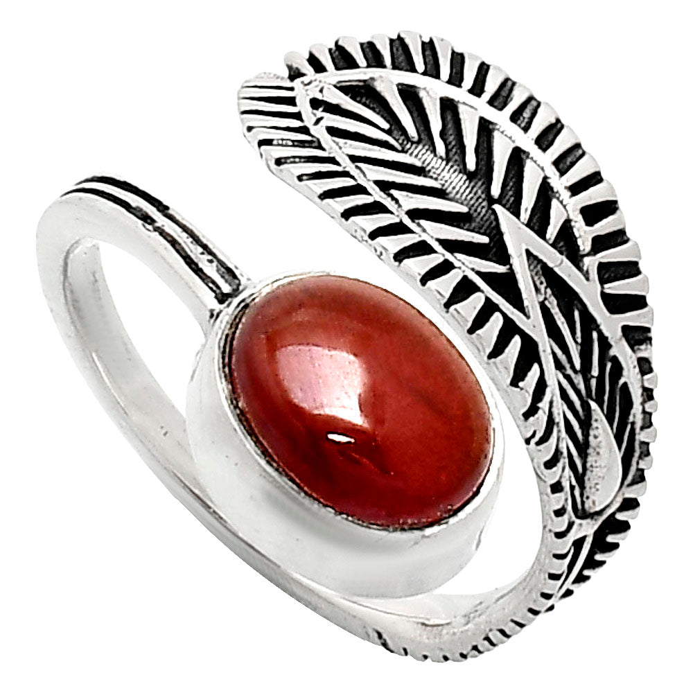 Adjustable - Hessonite Garnet Cab Ring size-7 R-1116 SDR243839