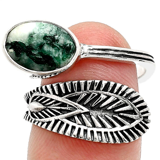 Adjustable - Green Mariposite Ring size-7.5 R-1116 SDR243844