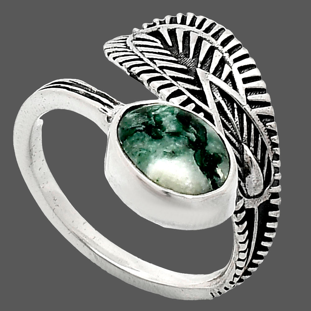 Adjustable - Green Mariposite Ring size-7.5 R-1116 SDR243844