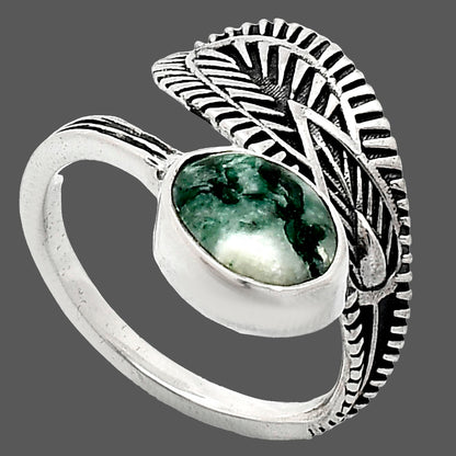Adjustable - Green Mariposite Ring size-7.5 R-1116 SDR243844