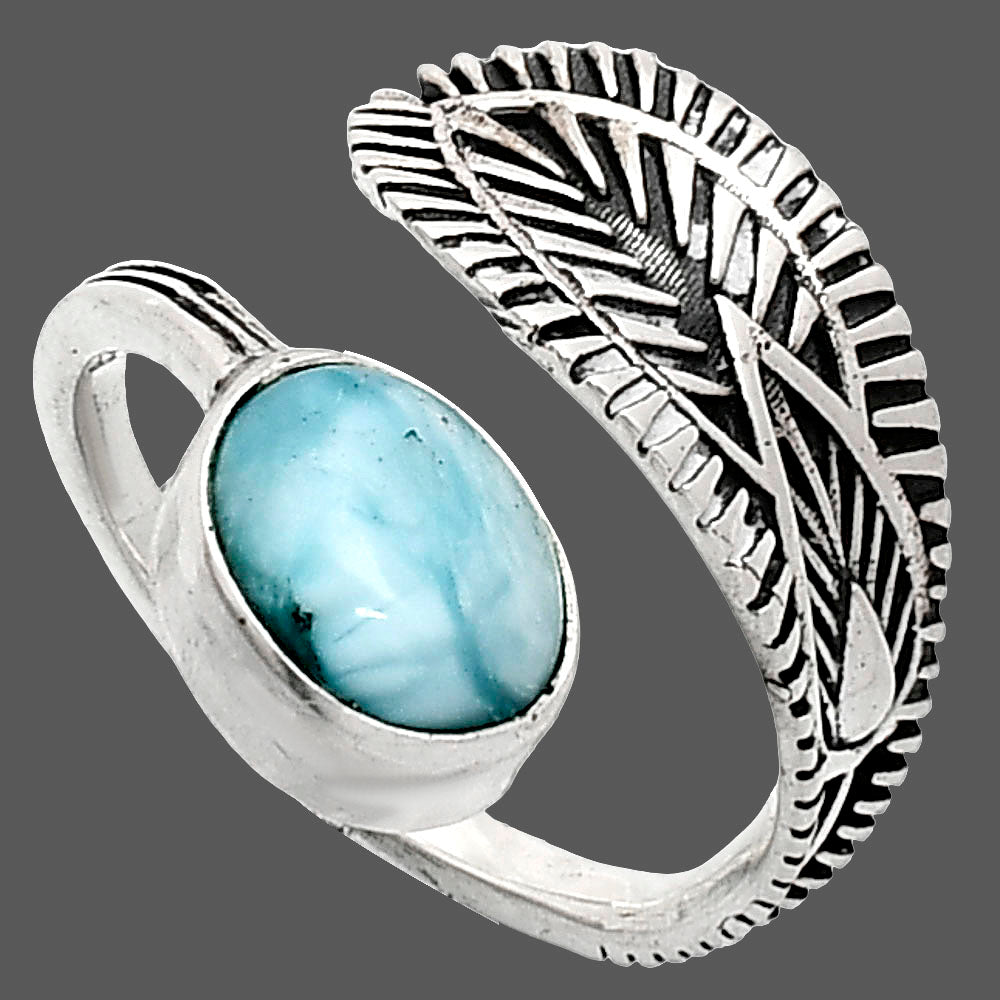 Adjustable - Larimar (Dominican Republic) Ring size-7.5 R-1116 SDR243849