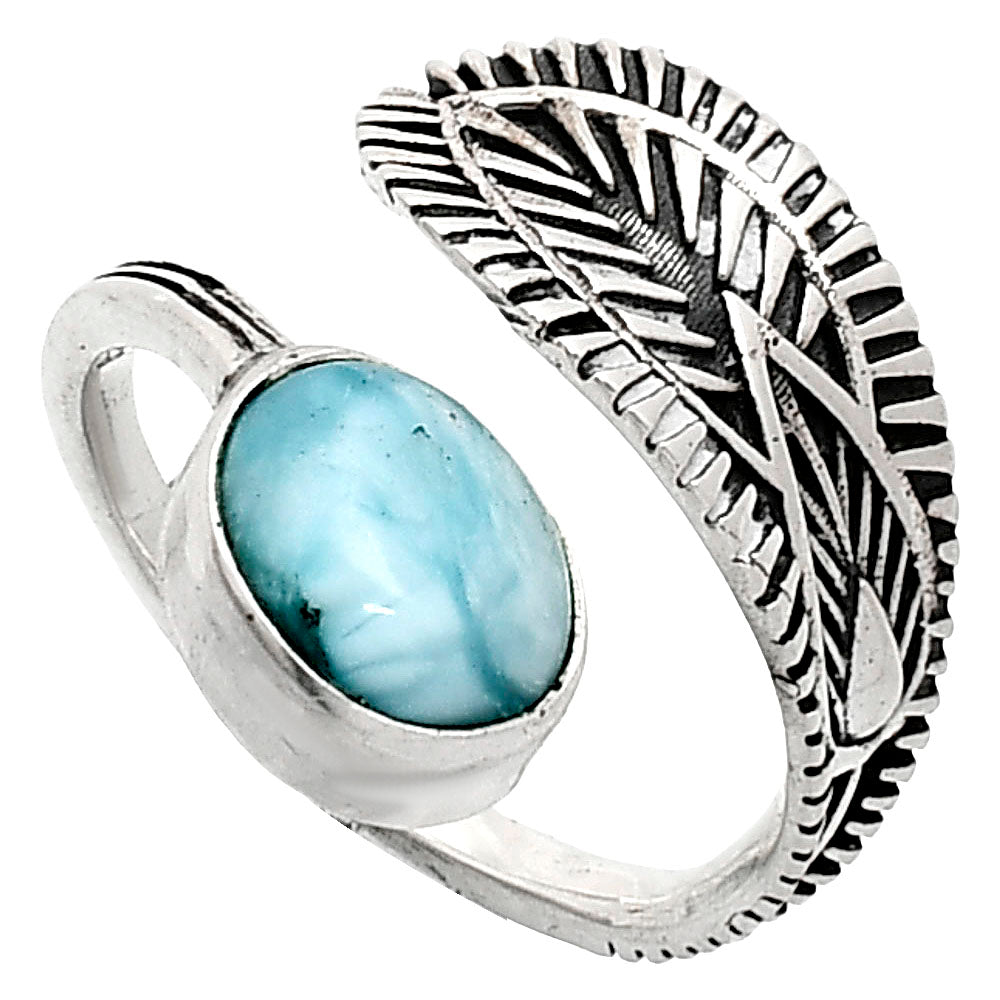 Adjustable - Larimar (Dominican Republic) Ring size-7.5 R-1116 SDR243849