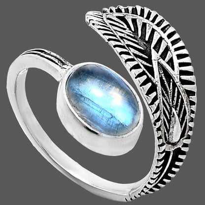 Adjustable - Rainbow Moonstone Ring size-7 R-1116 SDR243851