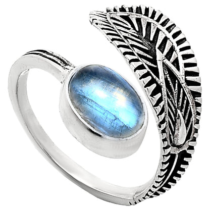 Adjustable - Rainbow Moonstone Ring size-7 R-1116 SDR243851