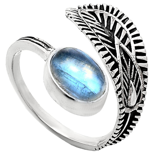 Adjustable - Rainbow Moonstone Ring size-7 R-1116 SDR243851