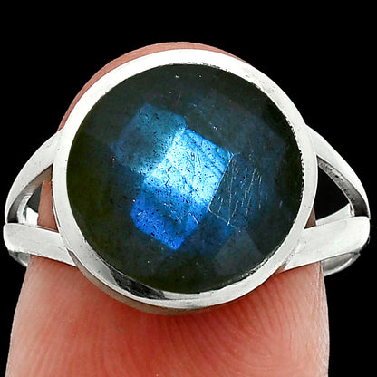 Natural Blue Labradorite Checker Ring size-8 R-1005 SDR244167