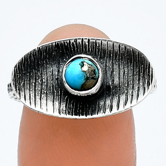 Kingman Turquoise With Pyrite Ring size-8 R-1573 SDR244194