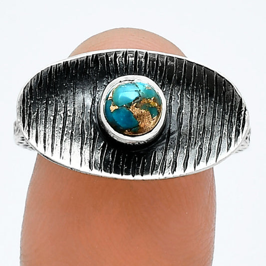 Copper Blue Turquoise - Arizona Ring size-7 R-1573 SDR244198