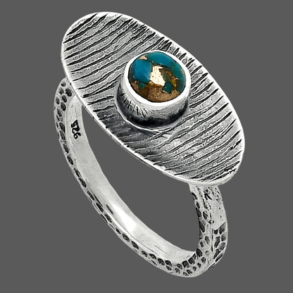 Copper Blue Turquoise - Arizona Ring size-7 R-1573 SDR244198