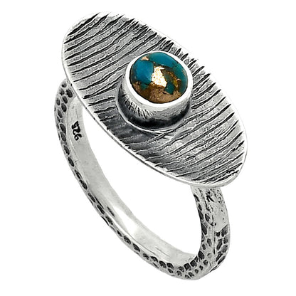 Copper Blue Turquoise - Arizona Ring size-7 R-1573 SDR244198