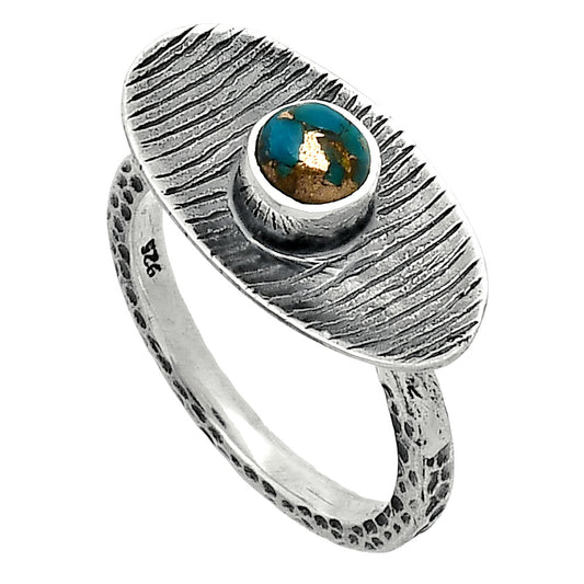 Copper Blue Turquoise - Arizona Ring size-7 R-1573 SDR244198