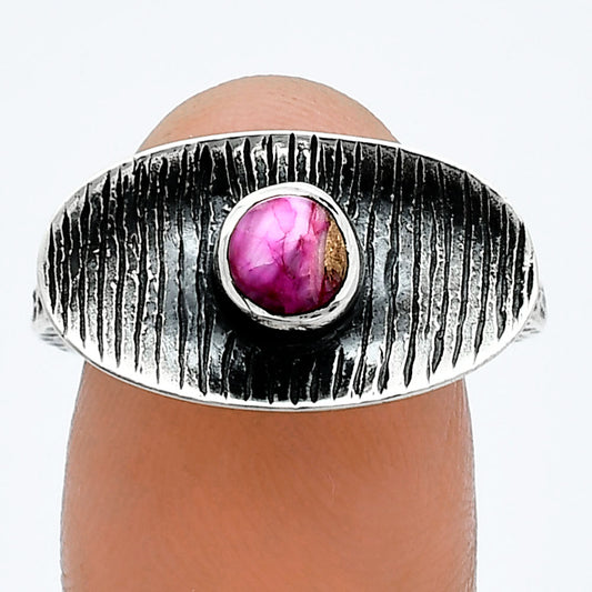 Kingman Pink Dahlia Turquoise Ring size-7 R-1573 SDR244199