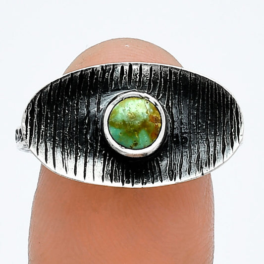 Natural Rare Turquoise Nevada Aztec Mt Ring size-7.5 R-1573 SDR244201