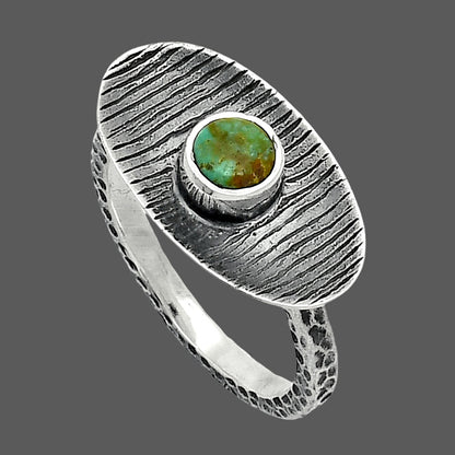 Natural Rare Turquoise Nevada Aztec Mt Ring size-7.5 R-1573 SDR244201
