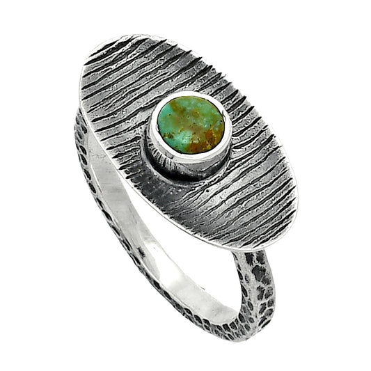 Natural Rare Turquoise Nevada Aztec Mt Ring size-7.5 R-1573 SDR244201