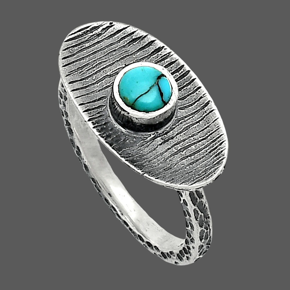 Lucky Charm Tibetan Turquoise Ring size-8 R-1573 SDR244202
