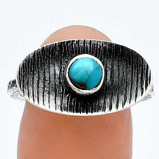 Kingman Copper Teal Turquoise Ring size-8.5 R-1573 SDR244210