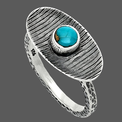 Kingman Copper Teal Turquoise Ring size-8.5 R-1573 SDR244210