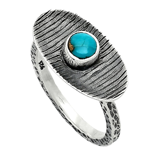 Kingman Copper Teal Turquoise Ring size-8.5 R-1573 SDR244210