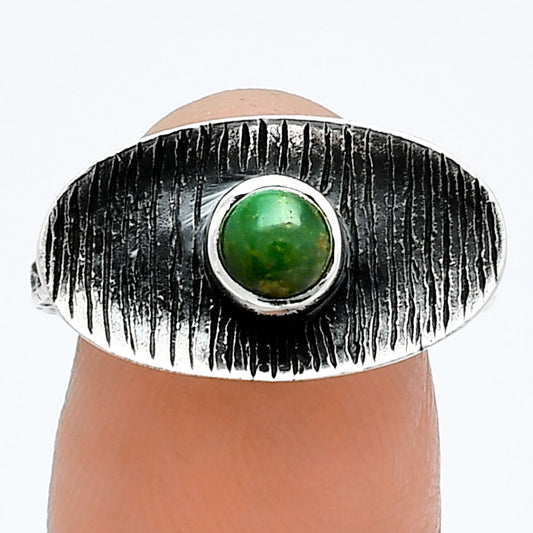 Green Mohave Turquoise - Arizona Ring size-6.5 R-1573 SDR244211