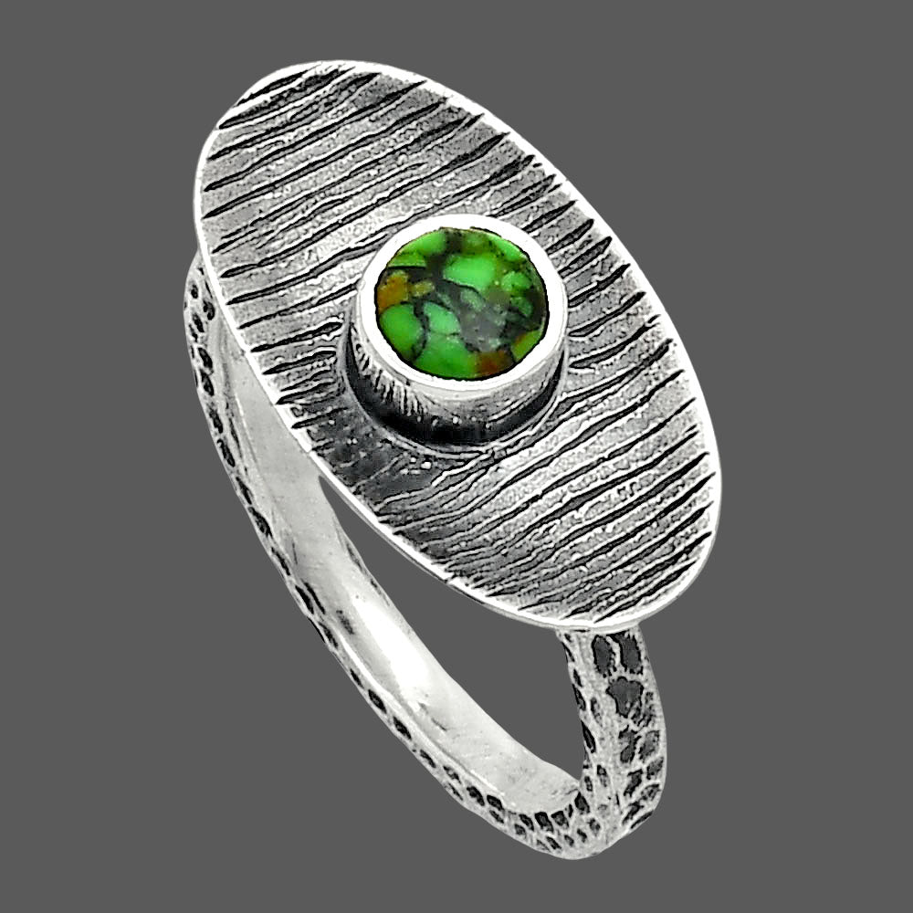 Lucky Charm Tibetan Turquoise Ring size-7.5 R-1573 SDR244212