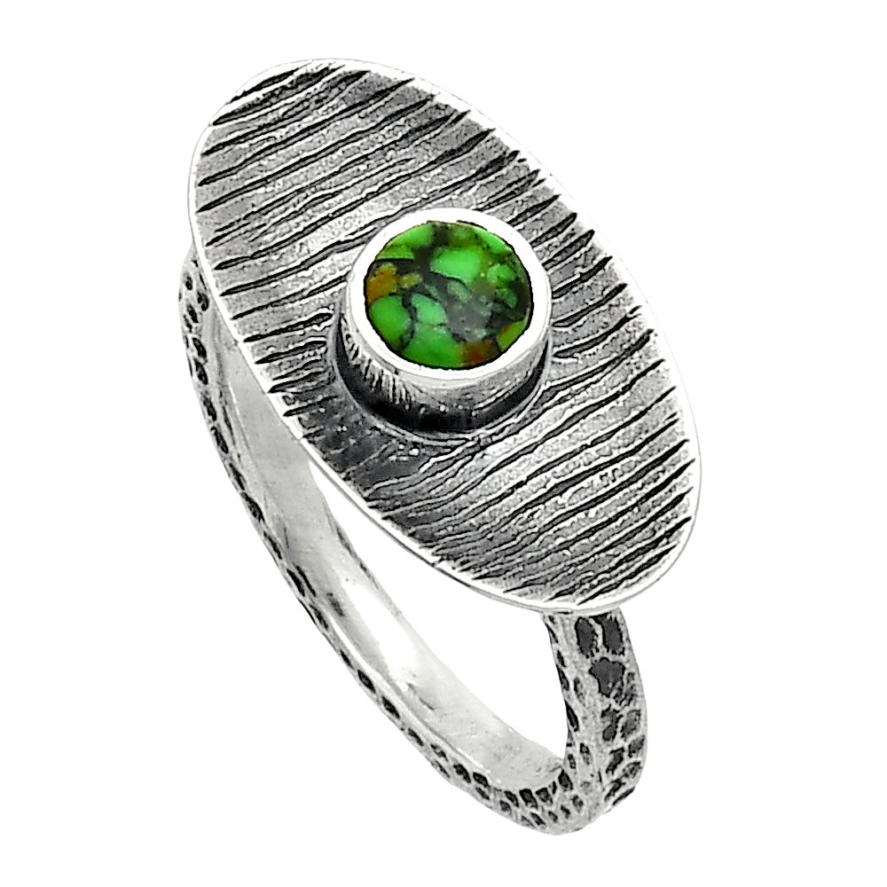 Lucky Charm Tibetan Turquoise Ring size-7.5 R-1573 SDR244212