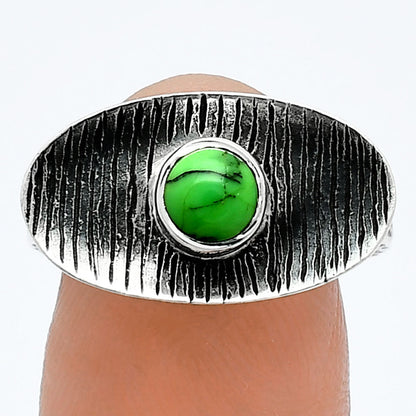 Natural Green Matrix Turquoise Ring size-6 R-1573 SDR244217