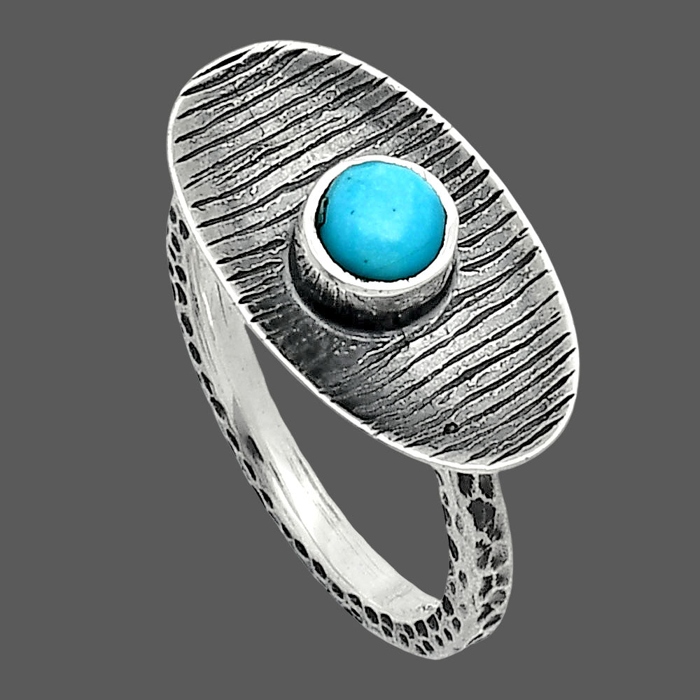 Natural Turquoise Nevada Aztec Mt Ring size-7 R-1573 SDR244219