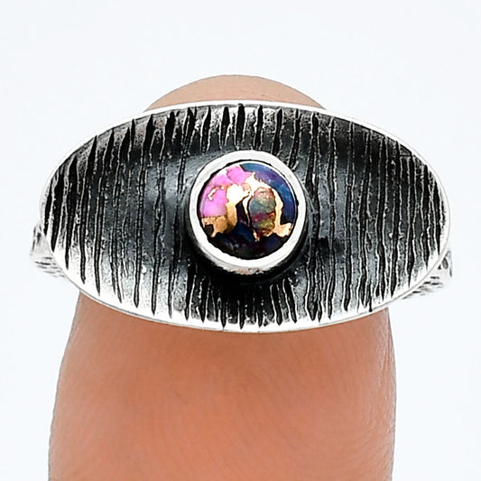 Kingman Pink Dahlia Turquoise Ring size-7.5 R-1573 SDR244222
