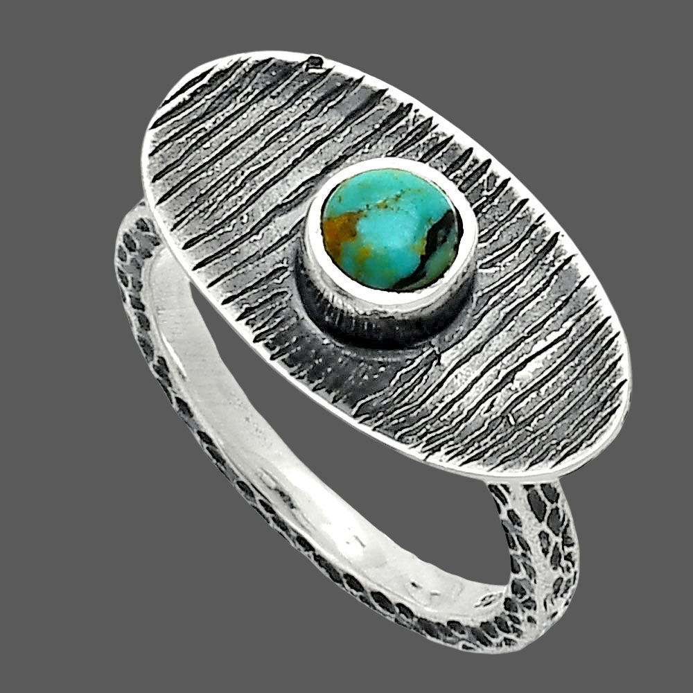 Lucky Charm Tibetan Turquoise Ring size-7 R-1573 SDR244225