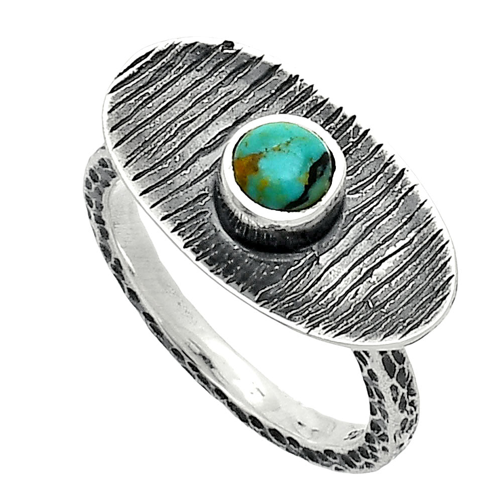 Lucky Charm Tibetan Turquoise Ring size-7 R-1573 SDR244225