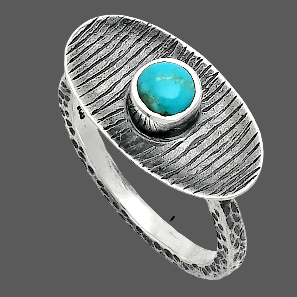 Natural Rare Turquoise Nevada Aztec Mt Ring size-8.5 R-1573 SDR244226