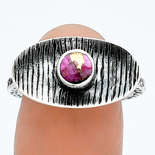 Kingman Pink Dahlia Turquoise Ring size-8.5 R-1573 SDR244230