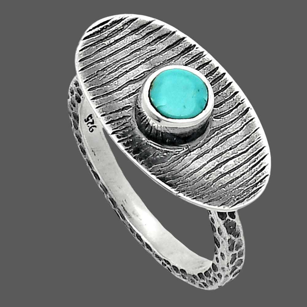 Natural Turquoise Nevada Aztec Mt Ring size-7 R-1573 SDR244233