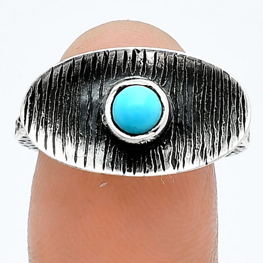 Natural Rare Turquoise Nevada Aztec Mt Ring size-7.5 R-1573 SDR244234