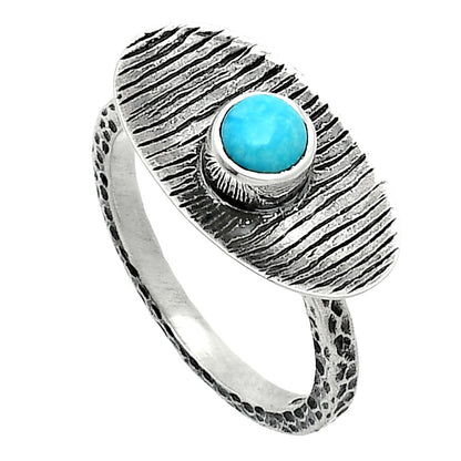 Natural Rare Turquoise Nevada Aztec Mt Ring size-8.5 R-1573 SDR244237