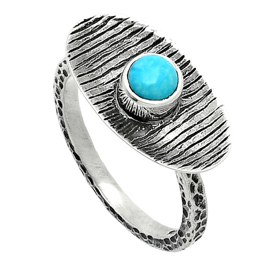 Natural Rare Turquoise Nevada Aztec Mt Ring size-8.5 R-1573 SDR244237