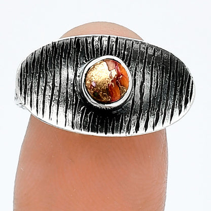 Kingman Orange Dahlia Turquoise Ring size-6 R-1573 SDR244240