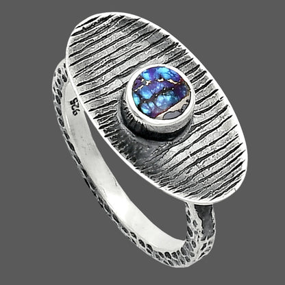 Kingman Purple Dahlia Turquoise Ring size-7 R-1573 SDR244242
