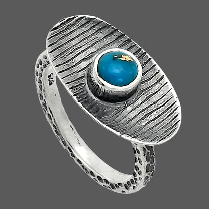 Copper Blue Turquoise - Arizona Ring size-6 R-1573 SDR244244