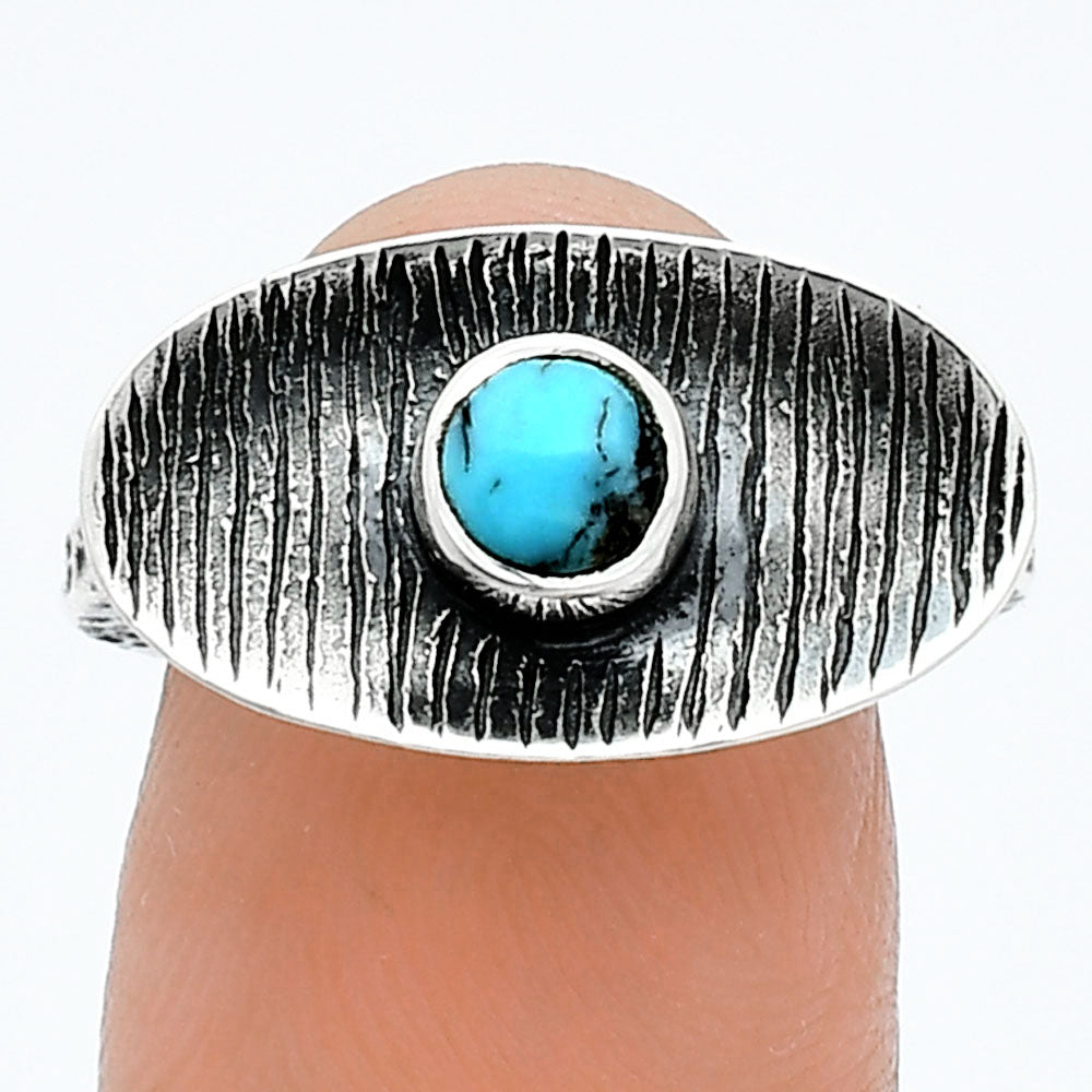 Lucky Charm Tibetan Turquoise Ring size-7 R-1573 SDR244254