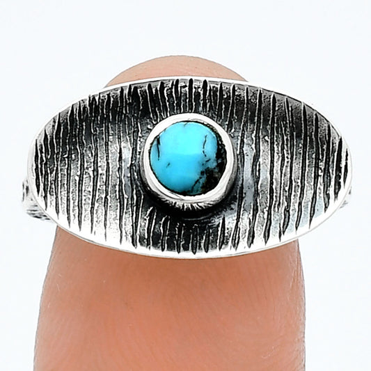Lucky Charm Tibetan Turquoise Ring size-7 R-1573 SDR244254