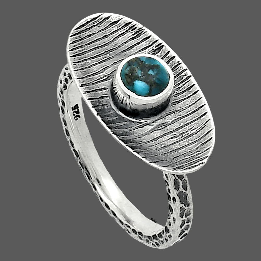 Lucky Charm Tibetan Turquoise Ring size-7.5 R-1573 SDR244255